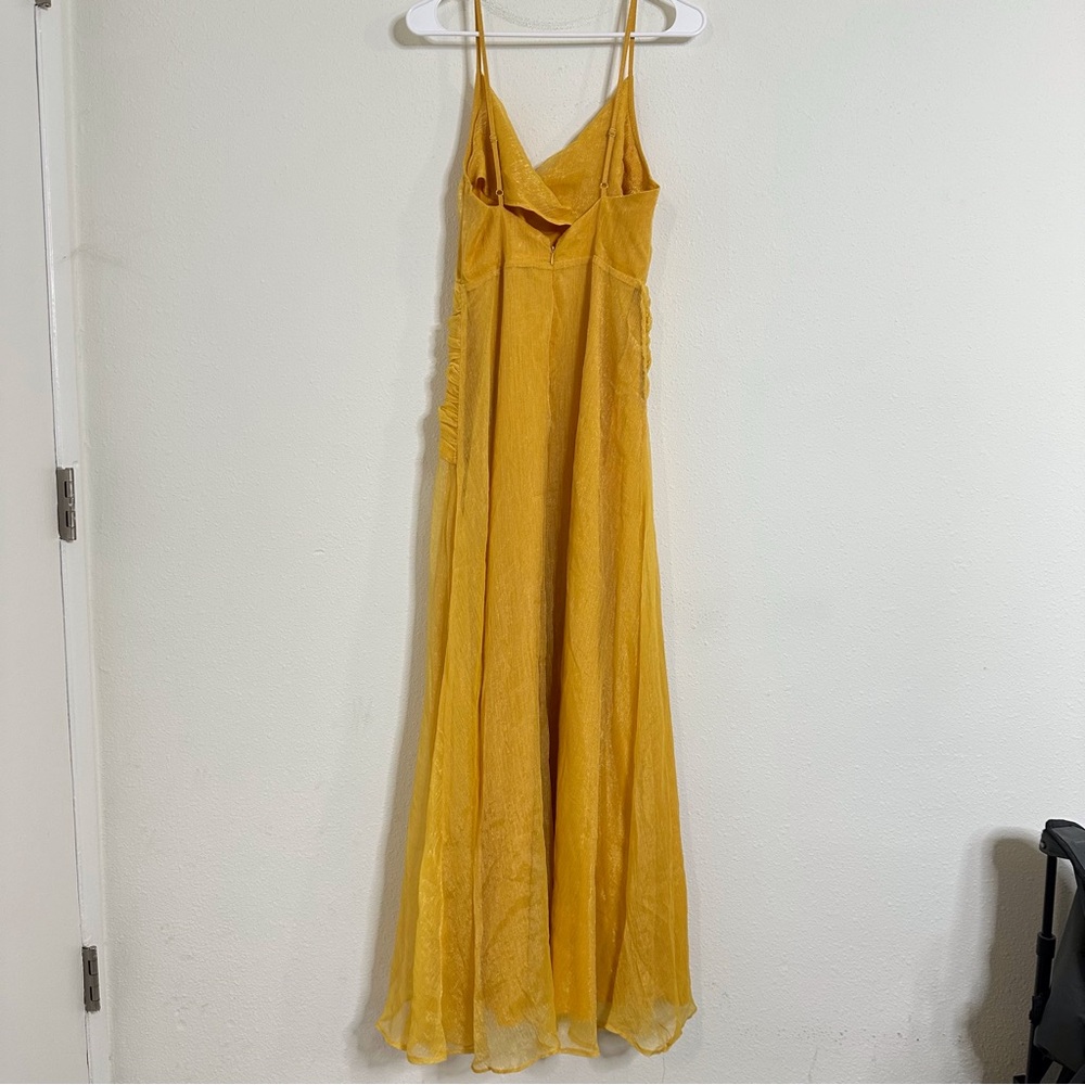 Hutch slit leg Yellow Simona dress gown - Picture 5 of 8